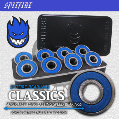Spitfire Wheels Classics Skateboard Longboard Speed Bearings Set/8