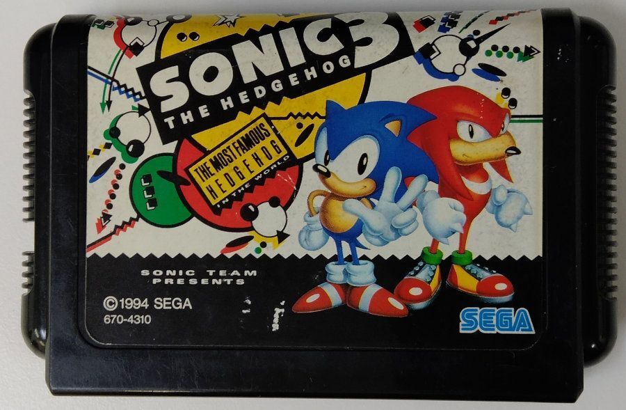 Sega Mega Drive Sonic The Hedgehog 3 Japan Cartridge Only Sega Mega Drive Sonic The Hedgehog 3 Japan Cartridge Only