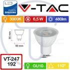 V-TAC PRO VT-247 192 LED Spotlight Samsung Chip GU10 6,5W 110° 3000K