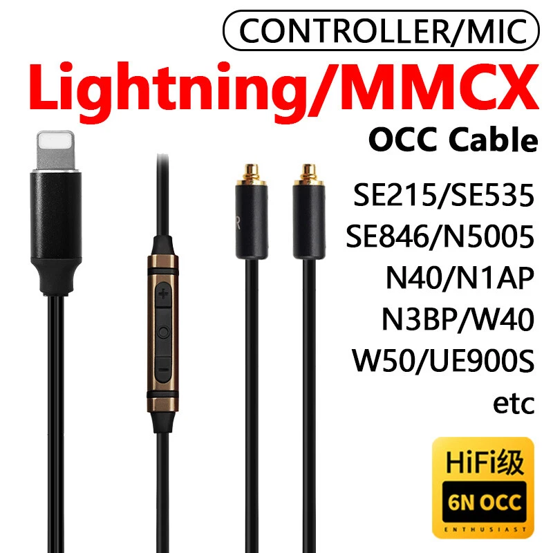 Cable de auriculares HiFi Occ para control de micrófono SHURE SONY AKG Westone Beyerdynamic Fiio Foto 2 de 4
