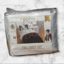 Jay Franco and Sons, Inc. Harry Potter Full Bed Sheet Set Harrys Glasses Wizard