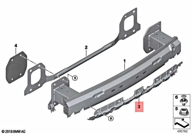Genuine BMW G07 X7 40iX 50iX SAV Adapter For Support Rear 