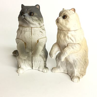 Choco Egg Mini Figure Cat Persian Cream & Lilac White 2pcs Set Furuta Japan