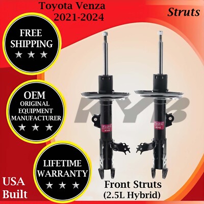 KYB OEM Front Struts For 2021-2024 Toyota Venza 2.5L Hybrid Lifetime Warranty