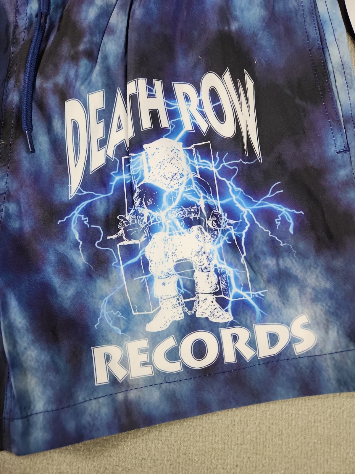 FILA Pantaloncini da nuoto Death Row Records cravatta tinta 15" blu da uomo taglia M