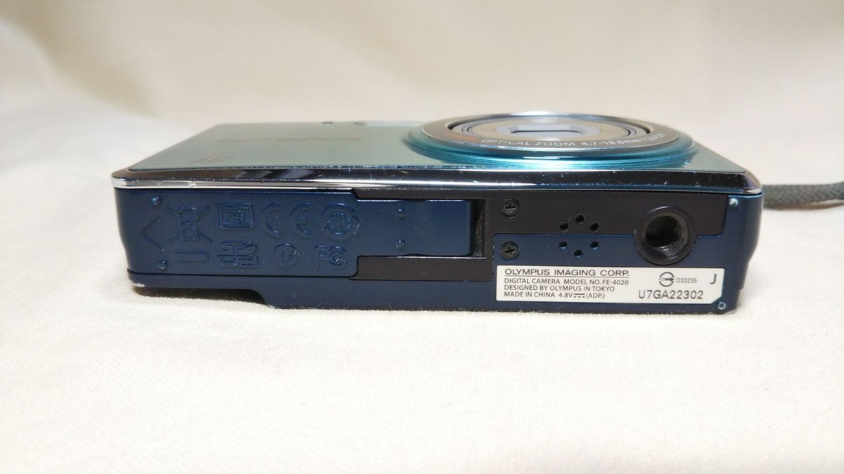 OLYMPUS FE-4020 ブルー　コンデジ Olympus FE-4020 Blue Compact Digital Camera 14MP Japan Used