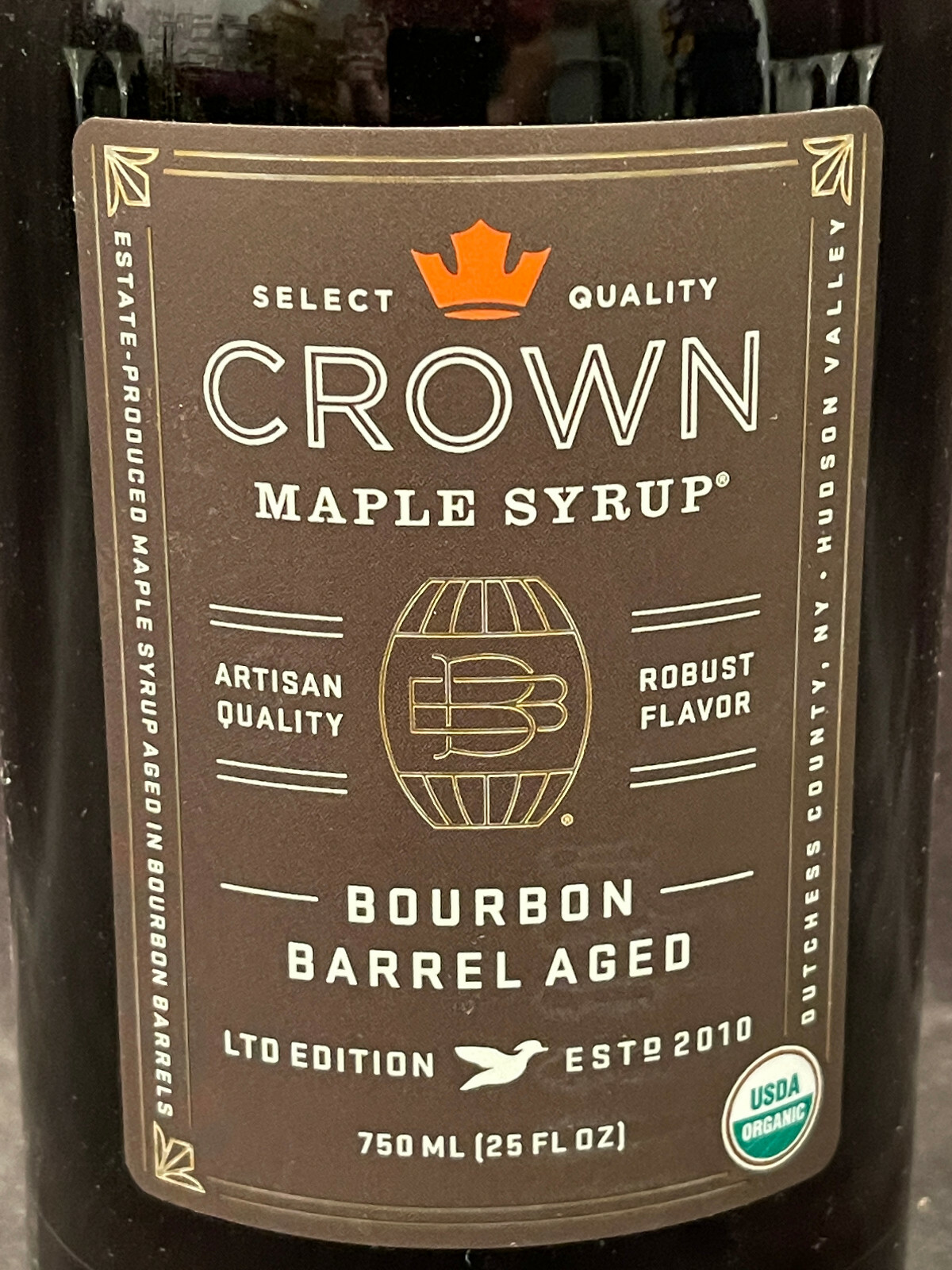 Organic Crown Maple Pancake Syrup Bourbon Barrel Aged LTD Edition 25 OZ Bottle eBay