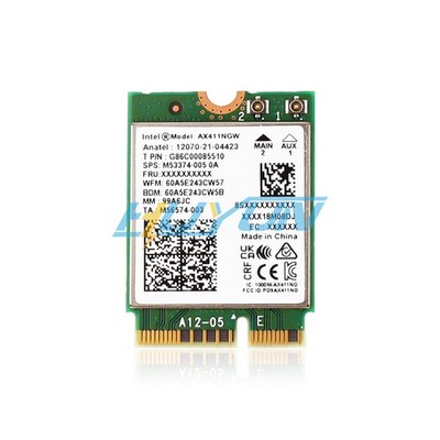 WiFi 6E AX411NGW Wireless Card, CNVio2 Network Adapter BT 5.3 for 12th Gen CPU