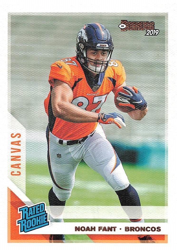 2019 PANINI DONRUSS - NOAH FANT RATED ROOKIE CANVAS DENVER BRONCOS 
