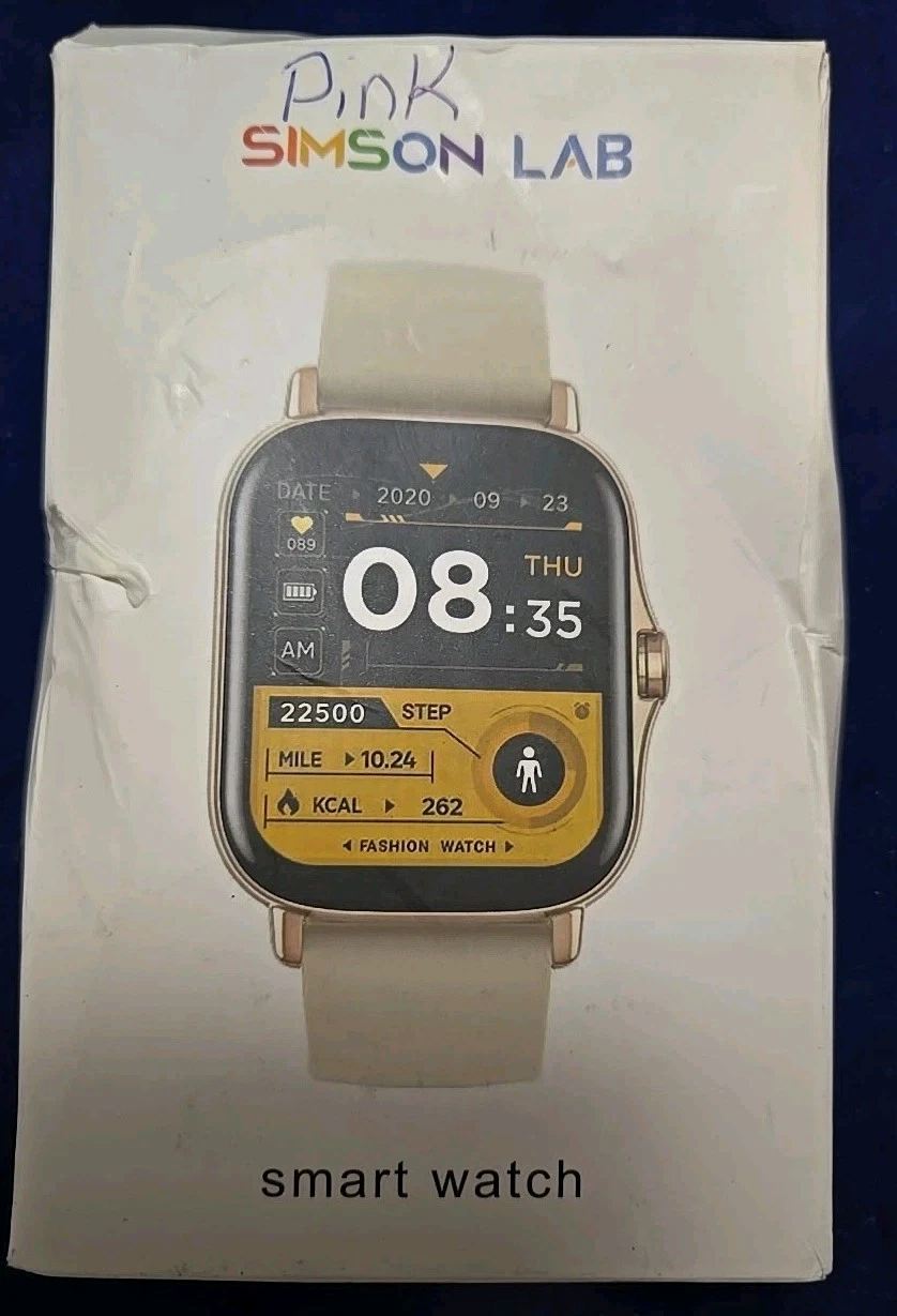 SMART WATCH FITNESS TRACKER WOMEN ANDROID IOS BLUETOOTH Pink