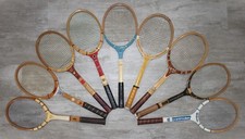 MIXED Lot of 9 Vintage Wood Tennis Rackets Racquets, GREAT FOR PROJECTS