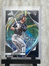 2022 Topps Cosmic Chrome Steven Kwan Black Eclipse Refractor /10 (Rookie) RARE!!