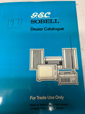 GEC SOBELL TV/RADIO/ STEREOGRAM  DEALER CATALOGUE 1971 SHACK/WALL ART