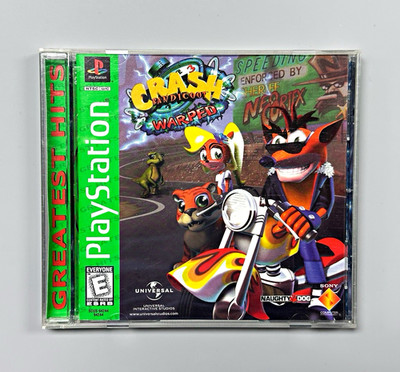 Crash Bandicoot Warped PS1 Greatest Hits   CIB   Tested
