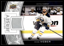 2013-14 Upper Deck UD Game Jerseys Mike Weber Buffalo Sabres #GJ-MW
