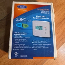 CARRIER 7-DAY PROGRAMMABLE COMMERCIAL DIGITAL THERMOSTAT 33CS420-01