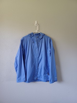 Blue White Sierra Windbreaker Zip Up Coat Jacket Rain Hoodie XL