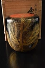 B6703: Japanese Wooden Lacquer ware TEA CADDY Natsume w/signed box Tea Ceremony