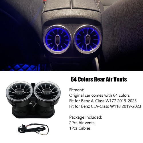 NEW Front Air Vent LED Ambient Light 64 Colors For Mercedes Benz A Class W177 - Picture 6 of 17
