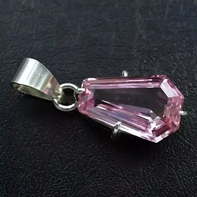 23 Ct Natural Fancy Padparadscha Sapphire 925 Silver Pendant Certified Gemstone