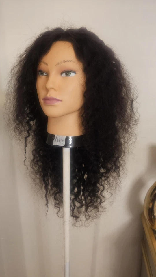 High-Quality Regular Top 24" natural black 150% Virgin Human Hair  Lace Wig  - Image 4 of 4