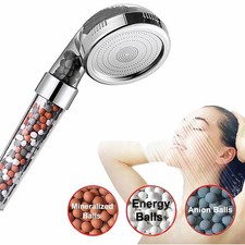 Filtered Shower Head for Hard Water UK Universal Adjustable 3 Modes Home Gym Use