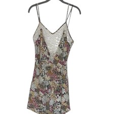 Victoria's Secret M Vintage Gold Label Floral Lace Slip Dress Womens Y2K Nighty