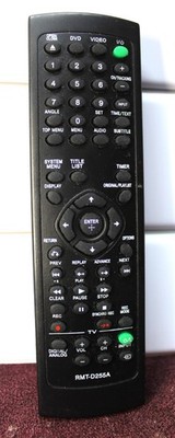 Original Sony RMT-D255A DVD Recorder Remote RDR-VX560 DVD Recorder TV  VHS Combo