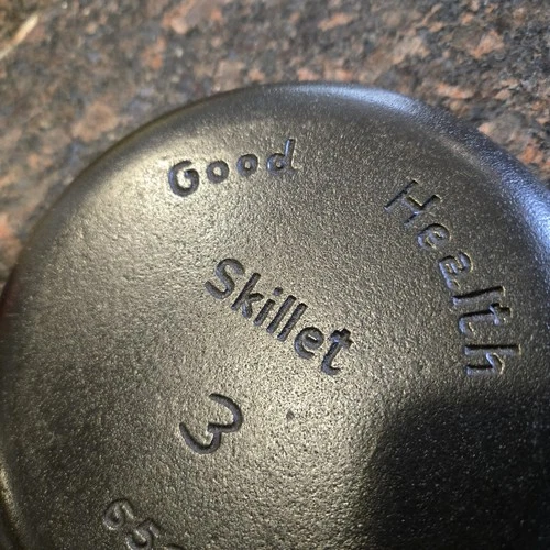 Restored Griswold Good Health #3  Cast Iron Skillet 653