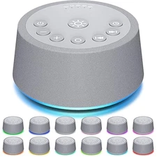 Sleep White Noise Sound Machines 32-Level Volume 30 Sounds 12 Colors Grey