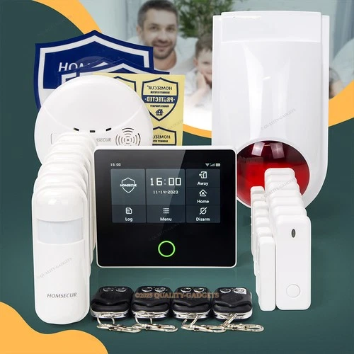 HOMSECUR Wireless WIFI 4G LCD Burglar 4.3" Alarm System Touch Screen
