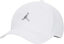 Nike Jordan Rise Metal Logo Cap Hat White FD5186-100 Adjustable Sz M/L New