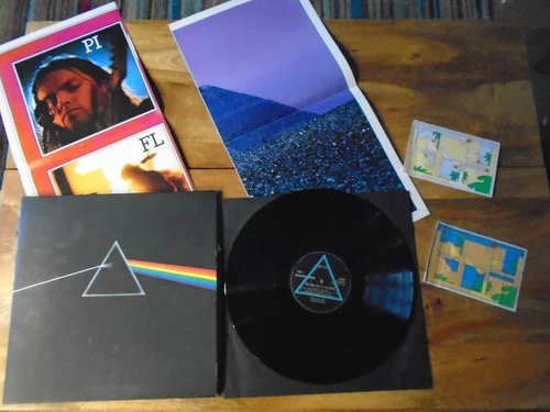 PINK FLOYD DARK SIDE OF THE MOON REISSUE Vinyl LP PFRLP8 / POSTERS / P'CARDS EX-
