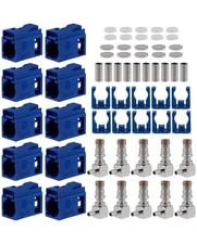 Fakra C Female Crimp Connectors Right Angle Blue RG316 RG174 VLMR100 10 PCS