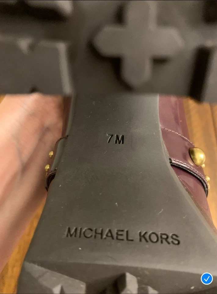 Michael KORS MK ALBERTA RICH BAROLO TACHUELAS KILTIE PLATAFORMA MOCASINES EE. UU. 7 Foto 3 de 4