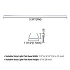 DELight 39" PVC Plastic U Channel System 20PCS DEL-M011M for 9/16"W Rope Light — photo 2