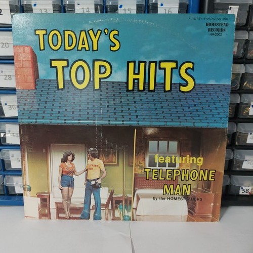 Todays Top Hits Featuring Telephone Man Vinyl LP Homestead Records 1977 Novelty