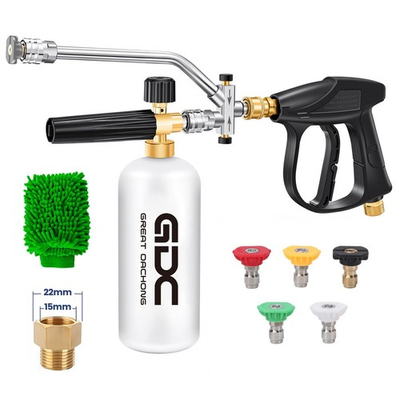 #ad Foam Cannon for Pressure Washer with Dual Connector amp; Short Spray Gun 1 4quot; Q... $31.31