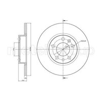 Bremsscheibe Metelli 23-0862C FüR Alfa Romeo Fiat Jeep Hinterachse
