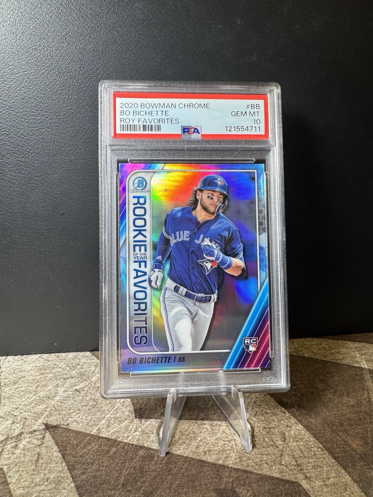 2020 Bowman Chrome PSA 10 Gem Bo Bichette Rookie of the Year Favorites Blue Jays