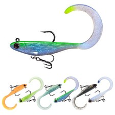 B-2.5"-0.19oz Pre-Rigged Paddle Tail Swimbait For Bass Pike Trout Walleye