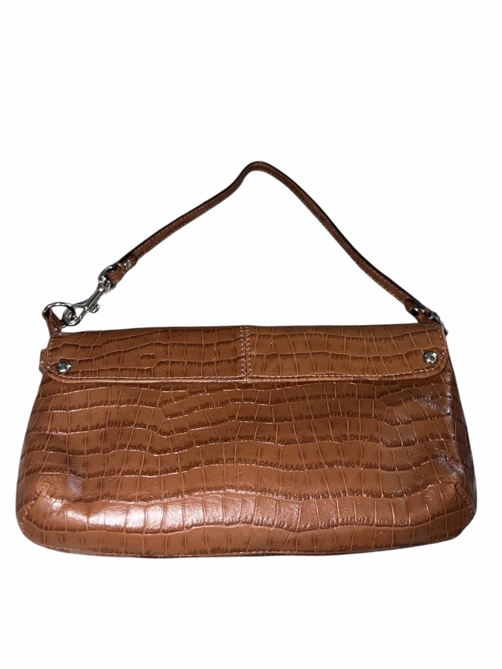 Vintage Y2K Coach Ashley Embossed Croc Chestnut Brown… - Gem