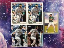 2020 Bowman and Topps Seth Brown Lot of 5 Athletics RC