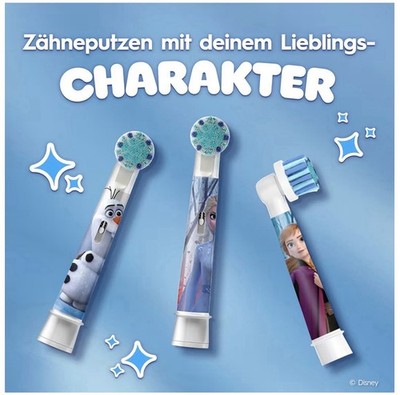Oral B Kids Frozen Brush Heads for Electric Toothbrush - Pack of 8 Counts
