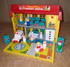 Vtg '70 Fisher-Price Little People #931 Play Family CHILDREN'S HOSPITAL 100% com