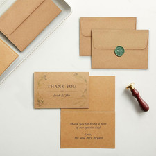 Blank Kraft Paper Cards & Envelopes - 4 x 6 in, 100-Pack - For Wedding Invita...