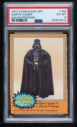 1977 OPC Star Wars #188 Darth Vader (David Prowse) — PSA 6