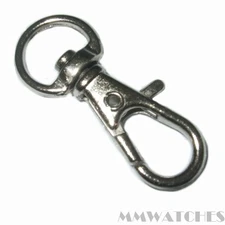 SILVER 31MM X 14MM  QUALITY SWIVEL CLIP CLASP KEY D RING BAG SNAP HOOK SC05