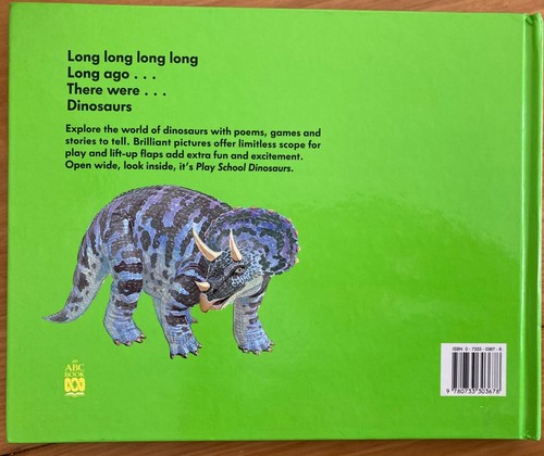 PLAY SCHOOL: DINOSAURS by HE,EN MARTIN & JUDITH SIMPSON~H/C ~EXC - Picture 2 of 6
