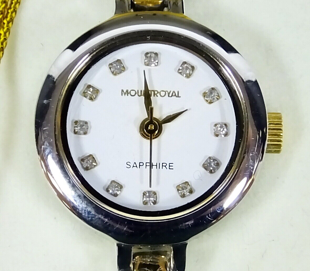 MR Mountroyal Z1020T Ladies Womens Two Tone Wristwatch Watch Sapphire Crystal